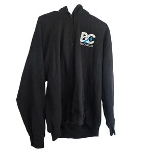 BC Resources Black Pullover Hoodie Sweatshirt Mens XL DryBlend Logo